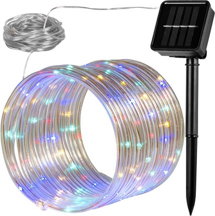 Voltronic Wąż Świetlny Solarny 100 Led Lampki Ogrodowe Świąteczne Multikolor Mix Kolorów