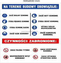 Zdjęcie Tablica zbiorcza BHP 500x630mm płyta PCV 1/5mm - Konstancin-Jeziorna