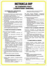 Zdjęcie Instrukcja postępowania na stanowisku pracy z komputerem i drukarką - Janów Lubelski