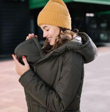 Zimowa kurtka dla dwojga - ciążowa - Love&Carry 3w1 - Khaki