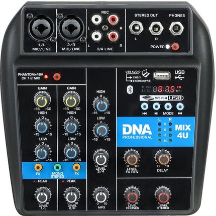 Music Express Dna Mix 4U Mikser Audio Usb Mp3 Bluetooth 4 Kanały