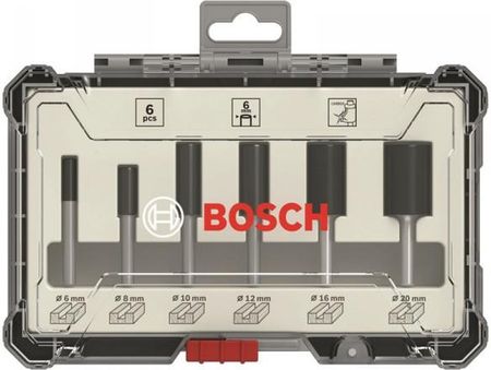 Bosch Zestaw frezów prostych 6 mm (op. 6 szt) 2607017465