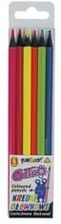 Zdjęcie Hasta Kredki Ołówkowe 6 Kolorów Neon 393885 Fun Joy Etui - Warka