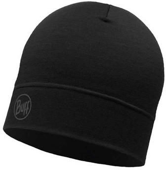 Czapka Buff Lightweight Merino Wool Hat SOLID BLACK