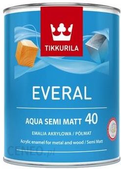 Tikkurila Everal Aqua Semi Matt 40- Farba Do Drewna I Metalu, Baza A, 0,9 L