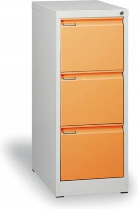 Szafa kartotekowa A4, 3 szuflady, pomarańczowy, wys. 1320 mm