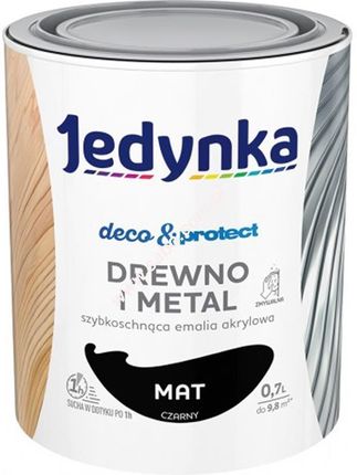 Jedynka Deco&Protect Drewno I Metal Mat, Czarny 0,7L