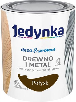 Jedynka Deco&Protect Drewno I Metal Satynowy Połysk Brązowy Ciemny 0,7L