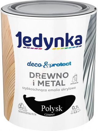 Jedynka Deco&Protect Drewno I Metal Satynowy Połysk Czarny 5L