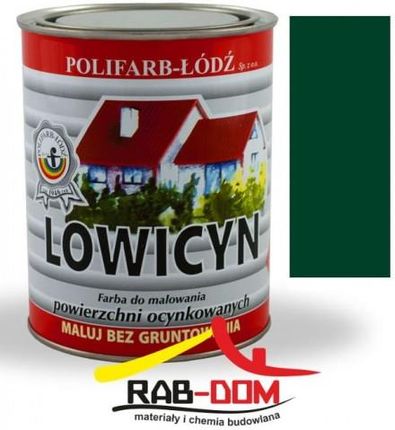 Polifarb-Łódź Lowicyn Dach Ocynk Zielony Ciemny Mat 5L