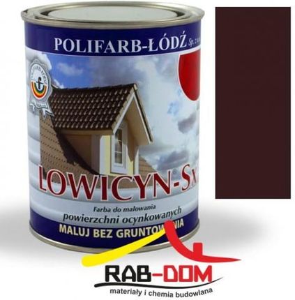 Polifarb-Łódź Lowicyn Sx Dach Ocynk Brązowy Ral 8016 Połysk 5L