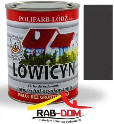Polifarb-Łódź Lowicyn 5L Dach Ocynk Szary Antracyt Mat