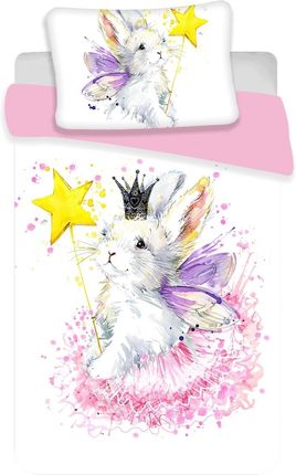 Jerry Fabrics Dziecięca Pościel Bawełniana Do Łóżeczka Bunny Baby 100X135 40X60 Cm
