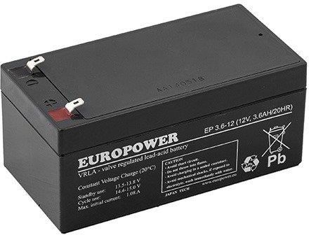 Europower Akumulator Agm | Ep 3.6-12 12V / 3.6Ah