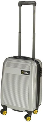 Mała kabinowa walizka NATIONAL GEOGRAPHIC AERODROME Srebrna - srebrny
