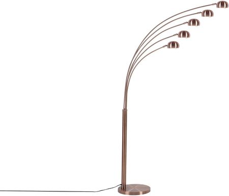 Beliani Nowoczesna lampa podłogowa stojąca 5-punktowa regulowana miedziana Flinders