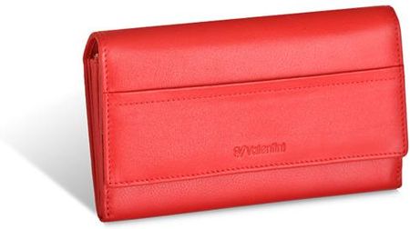 Damski portfel Valentini Black & Red Diamond 550 - Czerwony