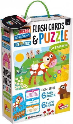 Lisciani Zabawa I Edukacja Puzzle Dziecięce I Flashcards   Farma 72699