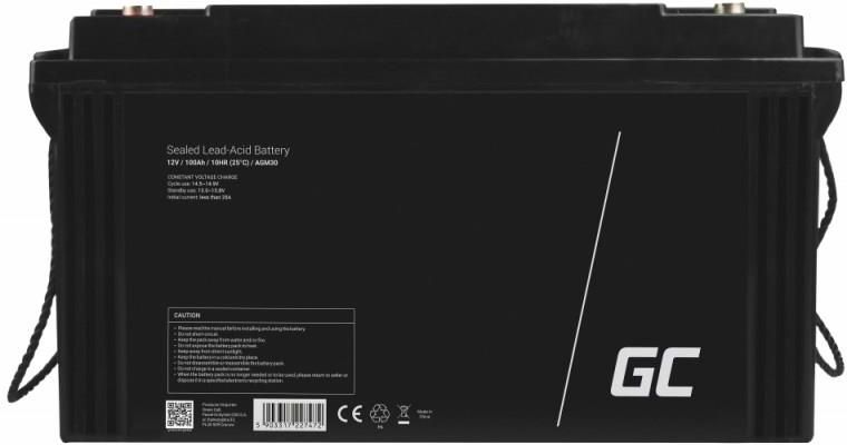 Green Cell Bezobsługowy akumulator AGM VRLA 12V 120Ah (AGM31) - zdjęcie 2 Green Cell Bezobsługowy akumulator AGM VRLA 12V 120Ah (AGM31)