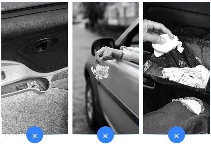 samochodowy mini kosz na śmieci z pokrywką do auta