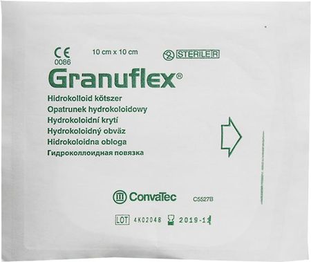 CONVATEC LTD. CONVATEC LTD. GRANUFLEX EXTRA THIN Opatrunek hydrokoloidowy 10cm x 10cm 1 szt.