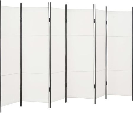 vidaXL Parawan 6 Panelowy Biały 300X180cm