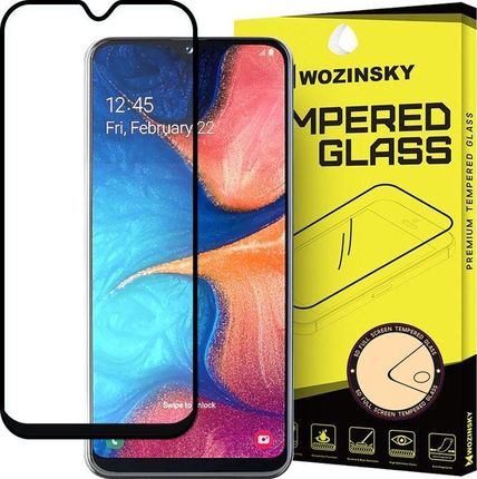 Wozinsky super wytrzymałe szkło hartowane Full Glue na cały ekran z ramką Case Friendly Samsung Galaxy A20e czarny