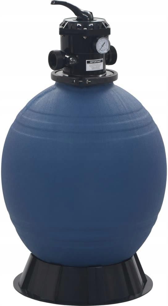  vidaXL Piaskowy Filtr Basenowy Z Zaworem 6 Drożnym Niebieski 560mm