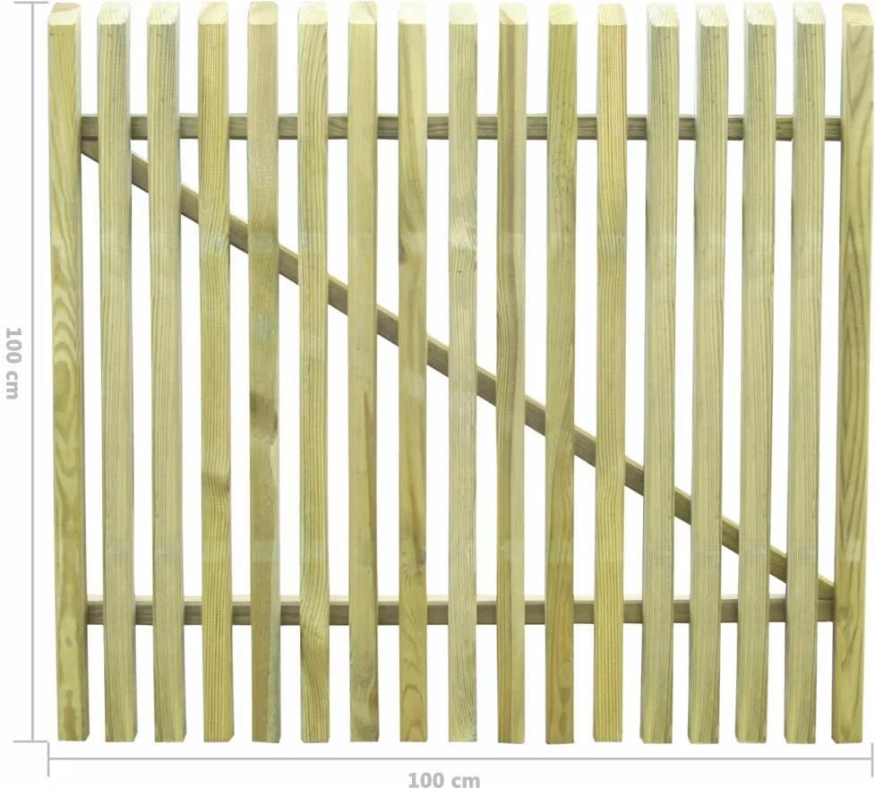 vidaXL Furtka Sztachetowa Impregnowane Drewno Sosnowe Fsc 100X100cm - zdjęcie 2 vidaXL Furtka Sztachetowa Impregnowane Drewno Sosnowe Fsc 100X100cm