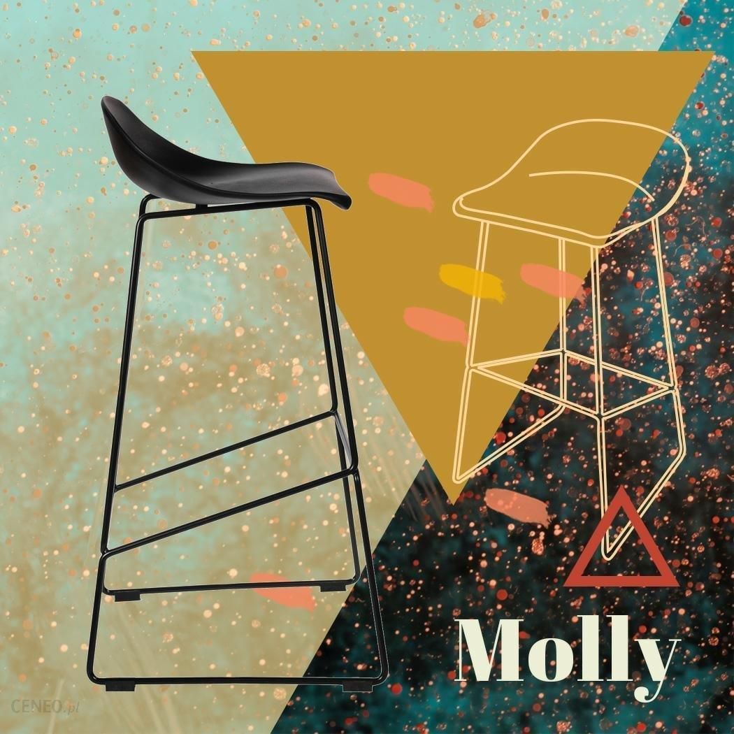 Krzesło barowe Molly czarne Low - 66