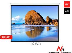 Zdjęcie Maclean MC-591 Ekran projekcyjny 120'' 4:3 ścienny 240x180 cm - Gniewkowo