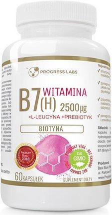 progress labs Biotyna Witamina B7 (H) 2500 µg 60 kapsułek