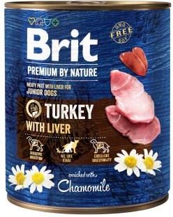 Brit Premium By Nature Turkey With Liver Junior 12X800G