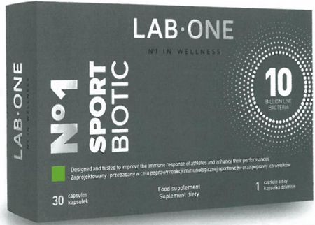 Lab One SportBiotic Probiotyk Prebiotyk New 30kaps