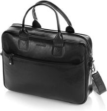 Elegancka teczka torba na laptop brodrene b12 czarna - zdjęcie 1