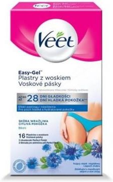 Veet Plastry do depilacji bikini dla skóry wrażliwej 16 sztuk