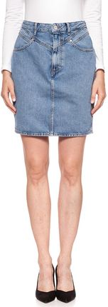 Pull&Bear Obcisła jeansowa spódnica z przetarciami Ceny i Pull&Bear Obcisła jeansowa spódnica z przetarciami Ceny i