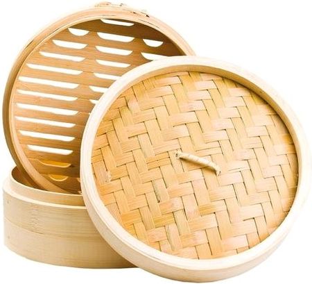Parowar bambusowy okrągły, dwupiętrowy 25 cm - Shi Ba Ling