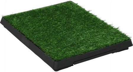 VIDAXL Toaleta dla zwierząt z tacą i sztuczną trawą zieleń 63x50x7cm (170766)