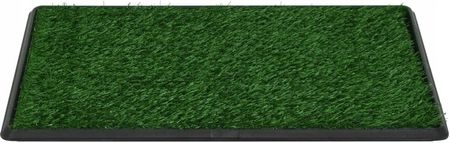 VIDAXL Toaleta dla zwierząt z tacą i sztuczną trawą zieleń 76x51x3cm (170769)