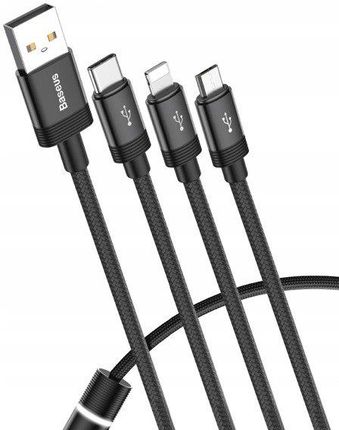 Baseus Kabel 3w1 Lightning USB-C Micro USB 3.5A (02096)