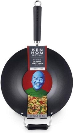 Ken Hom Wok Ze Stali Węglowej Z Powłoką Non Stick 31 Cm Indukcja