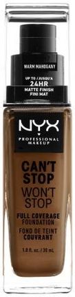 Nyx Professional Makeup Can'T Stop Won'T Stop Full Coverage Foundation Podkład W Płynie Warm Mahogany 30 ml