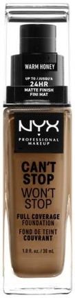 Nyx Professional Makeup Can'T Stop Won'T Stop Full Coverage Foundation Podkład W Płynie Warm Honey 30 ml