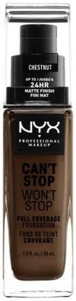 Nyx Professional Makeup Can'T Stop Won'T Stop Full Coverage Foundation Podkład W Płynie Chestnut 30 ml