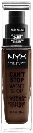 Nyx Professional Makeup Can'T Stop Won'T Stop Full Coverage Foundation Podkład W Płynie Warm Walnut 30 ml
