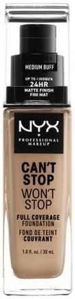 Nyx Professional Makeup Can'T Stop Won'T Stop Full Coverage Foundation Podkład W Płynie Medium Buff 30 ml