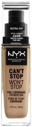 Nyx Professional Makeup Can'T Stop Won'T Stop Full Coverage Foundation Podkład W Płynie Natural Buff 30 ml