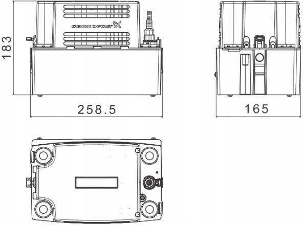 98455601 - Grundfos] Pompe de relevage condensats Conlift 1 LS