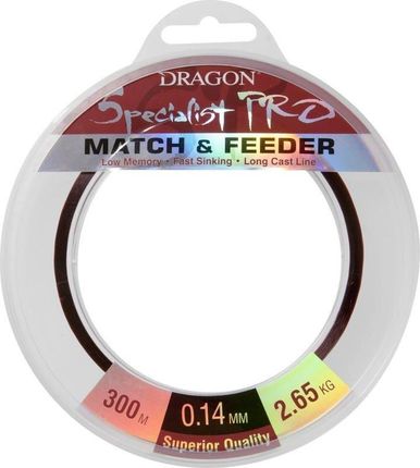 Dragon Fishing Żyłka Specialist Pro Match & Feeder 300M 0.25Mm 7.7Kg